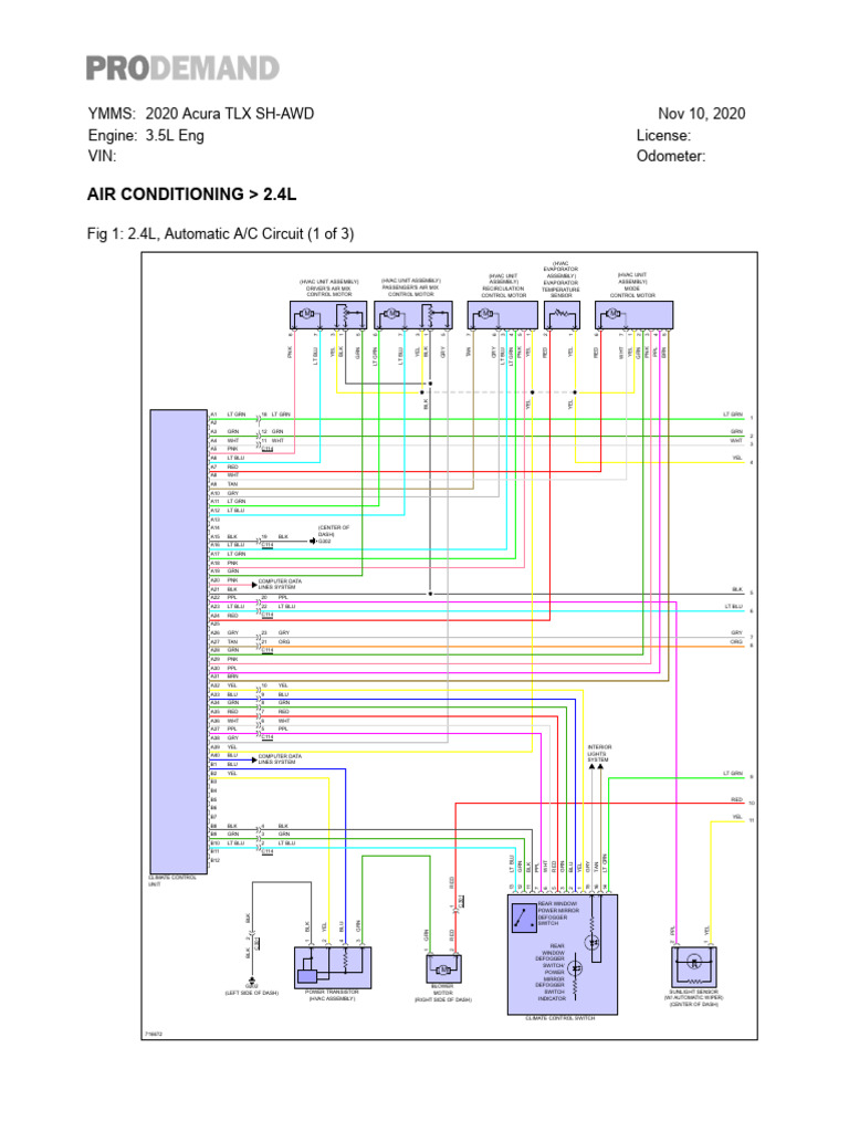 2020 Acura TLX A/C System Overview | PDF | Equipment | Electrical Equipment