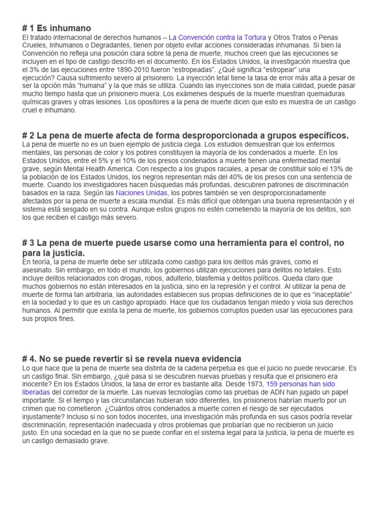 Pena de Muerte Apv | PDF | Pena capital | Castigos