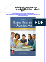 Download ebook Human Relations In Organizations Applications And Skill Building Pdf full chapter pdf