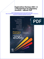 Download ebook Planetary Exploration Horizon 2061 A Long Term Perspective For Planetary Exploration Pdf full chapter pdf