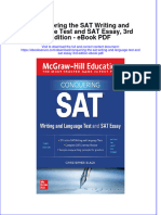 Download ebook Conquering The Sat Writing And Language Test And Sat Essay 3Rd Edition Pdf full chapter pdf