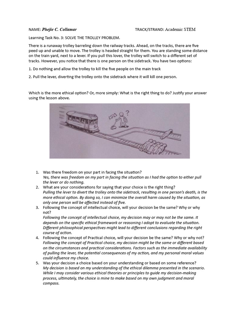 Philosophy Homework Pdf Choice Social Psychology