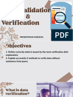 Data Verification and Validation