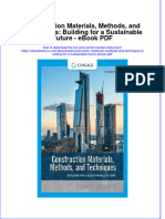Ebook Construction Materials Methods and Techniques Building For A Sustainable Future PDF Full Chapter PDF