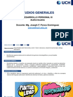 Estudios Generales: Desarrollo Personal Iii Audiovisuales Docente: Mg. Joseph F. Ponce Dominguez