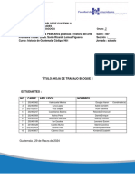 Hoja de Trabajo Bloque para Segundo Primaria