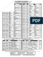 Test Schedule - XI Year January 2024