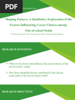 Shaping Futures: A Qualitative Exploration of The Factors Influencing Career Choices Among Out-Of-School Youth