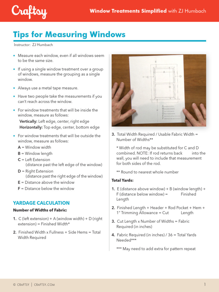 Window Treatment Measurement Guide | PDF | Home & Garden