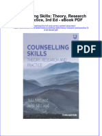 Ebook Counselling Skills Theory Research and Practice 3Rd Ed PDF Full Chapter PDF