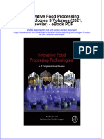 Download ebook Innovative Food Processing Technologies 3 Volumes 2021 Elsevier Pdf full chapter pdf