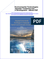 Download ebook Integrated Environmental Technologies For Wastewater Treatment And Sustainable Development Pdf full chapter pdf
