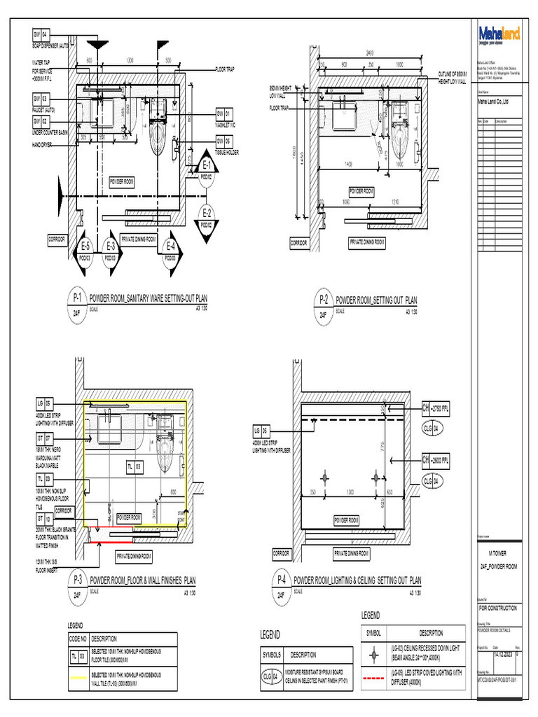 24F Powder Room Construction Details | PDF | Structural Engineering ...