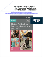 Ebook Workbook For Mccurnins Clinical Textbook For Veterinary Technicians and Nurses 10Th Edition PDF Full Chapter PDF