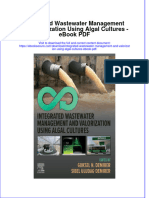 Download ebook Integrated Wastewater Management And Valorization Using Algal Cultures Pdf full chapter pdf