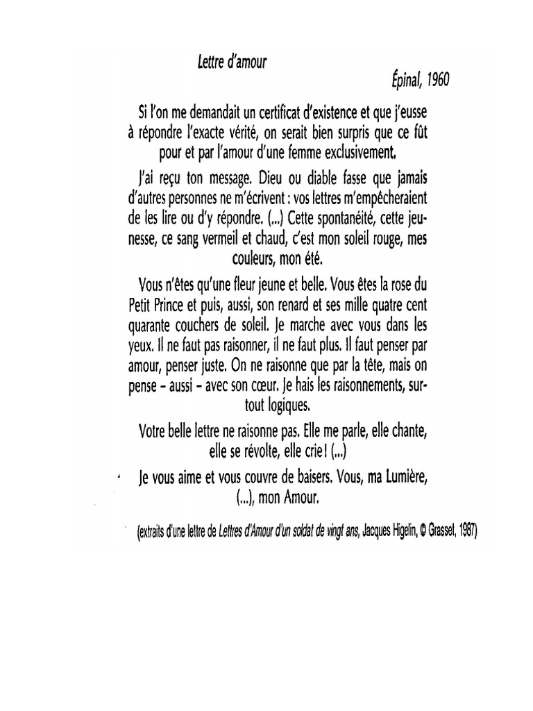 Lettre D'amour | PDF
