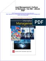 Download ebook International Management Culture Strategy And Behavior 12E Ise Pdf full chapter pdf