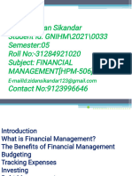 Zidan Sikandar Financal Management -31284921020