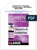 Ebook Current Diagnosis Treatment Obstetrics Gynecology 12Th Edition PDF Full Chapter PDF