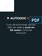 Cum Sa Schimbati Senzor Abs Din Fata La Audi A4 b5 Sedan Ghid de Inlocuire