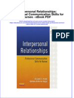 Download ebook Interpersonal Relationships Professional Communication Skills For Nurses Pdf full chapter pdf