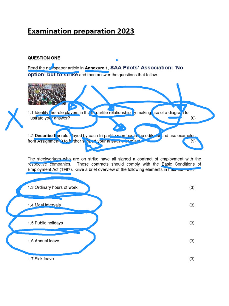 Examination Preparation 2023 PDF | PDF | Employment | Labor