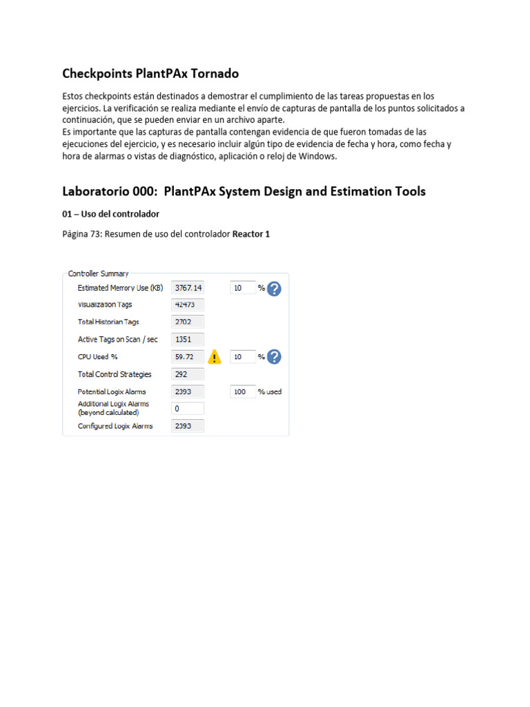 00 Checkpoints PlantPAx System Design and Estimation Tools (esLA) PDF