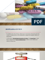 Introduction To Biopharmaceutics & Pharmacokinetics: Vi Semester