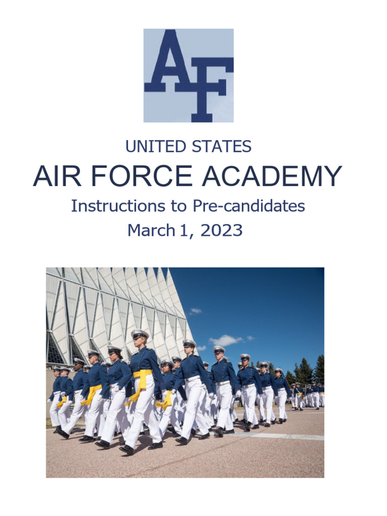 USAFA Pre-Candidate Application Guide | PDF | Sat | United States Air ...