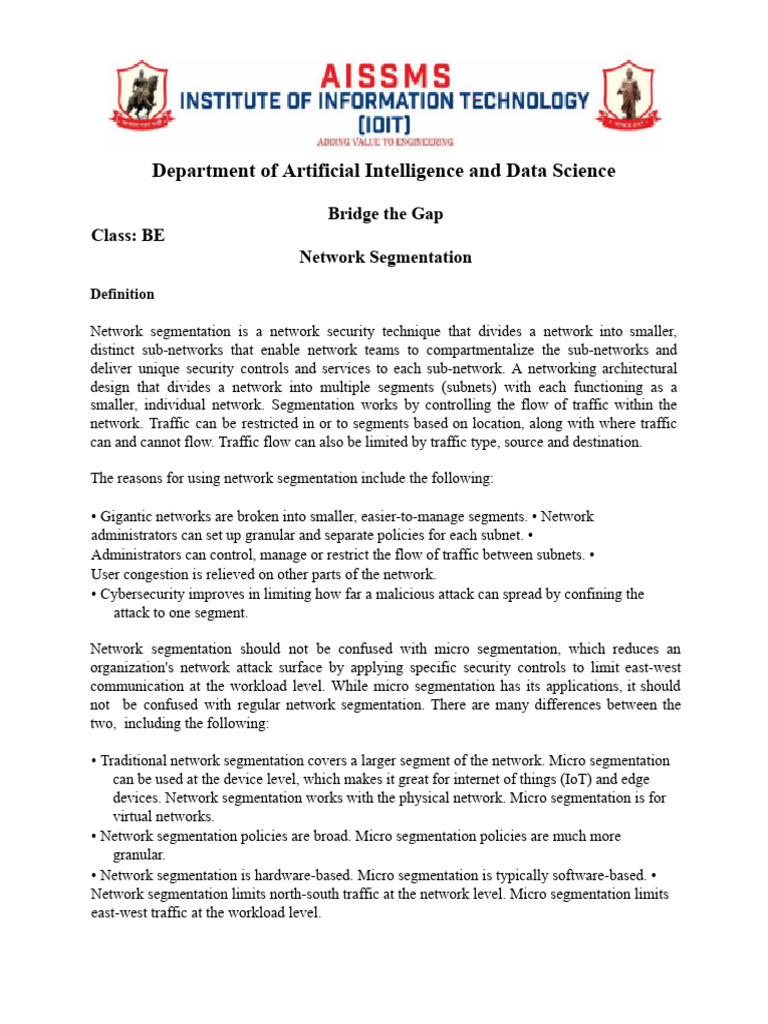 Understanding Network Segmentation | PDF | Computer Network | Security