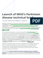 Launch of WHO's Parkinson disease technical brief