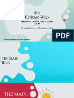 Heritage Week - Plan