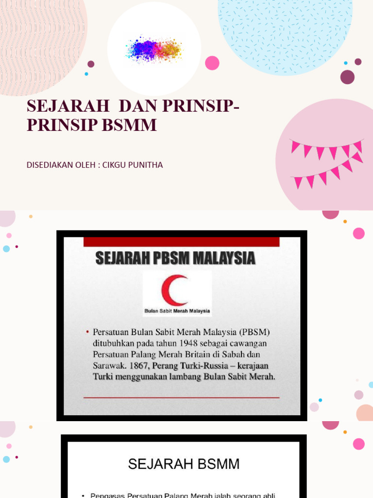 SEJARAH DAN PRINSIP-PRINSIP BSMM 10.3.2021 | PDF