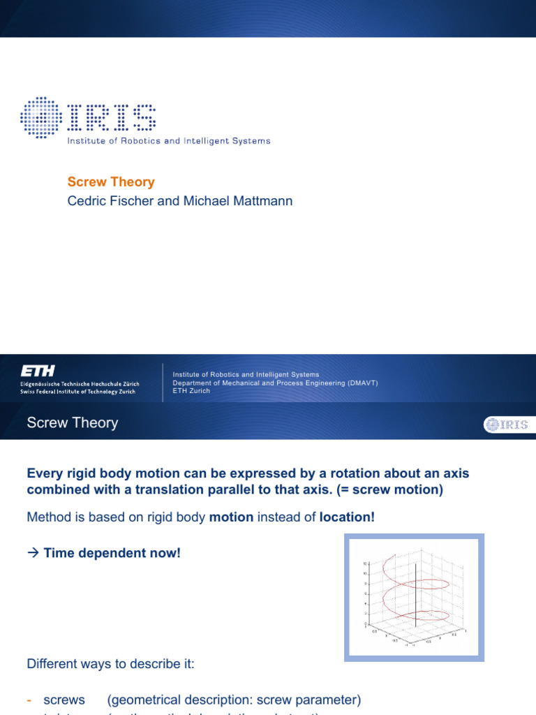 Understanding Screw Theory in Robotics | PDF | Algebra | Geometry