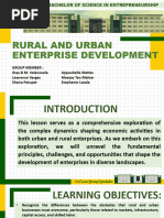 GROUP5 Rural and UrbanEnterprise Development