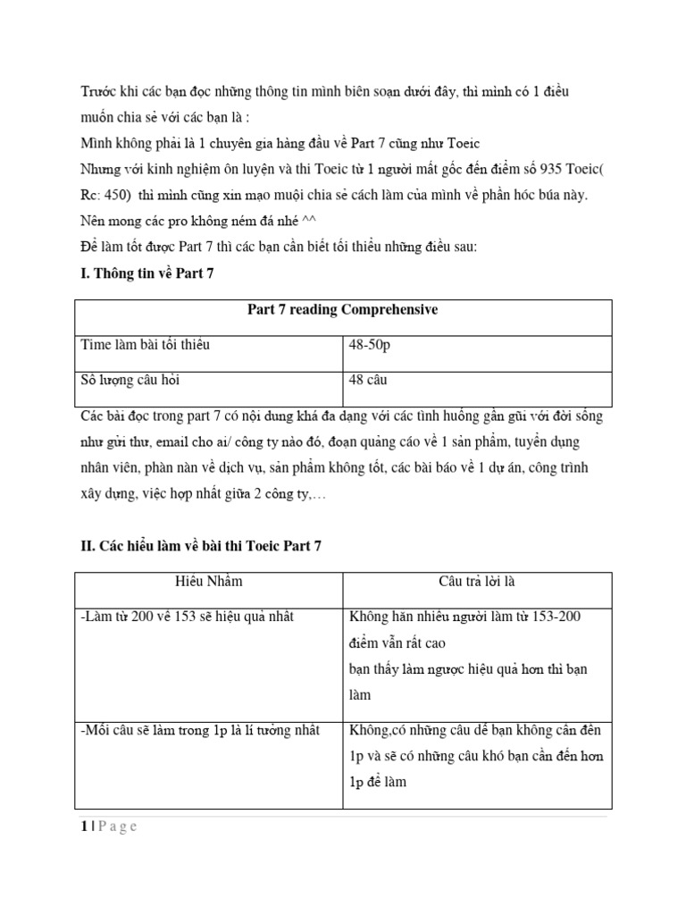 Tips For Part 7 New | PDF