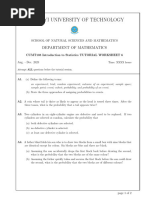 Tutorial Worksheet Basic Probability Concepts BUSINESS CLASS