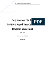 Registration File For iGFBP-1 Rapid Test Cassette (Vaginal Secretion)