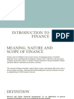 Introduction to Finance