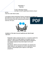 Observe Phase of Loop in IBM Design Thinking (Interview)