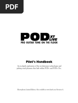 Line 6 POD XT Live Manual Guide | PDF | Musical Instruments
