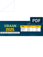 Class Schedule - PDF Only - Udaan 2025