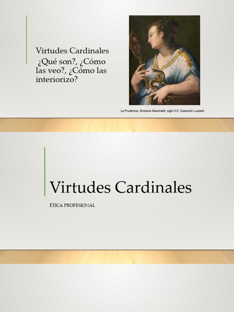 Las Virtudes Cardinales PDF Virtud Prudencia