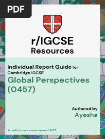 R - IGCSE Resources - Global Perspectives 0457 Individual Report