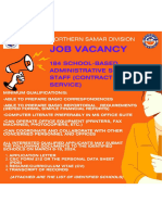 Job Vacancy School Based Administrative Staff Cos