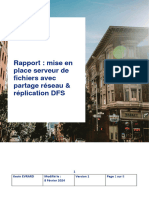 Rapport - Mise en Place Serveur de Fichiers Windows (Core) & Réplication DFS