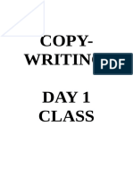 Copywriting Class 1 Note