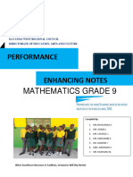 Maths Grade 9 Booklets 2020