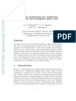 Surfatron Acceleration of A Relativistic Particle by Electromagnetic Plane Wave