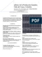 Análisis Estadístico de La Producción Ganadera en El Valle Del Cauca, Colombia